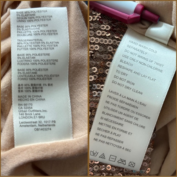 Free People New Frida Ruffle Mini Dress Sequined Bronze 6 Cocktail Party - Picture 13 of 13